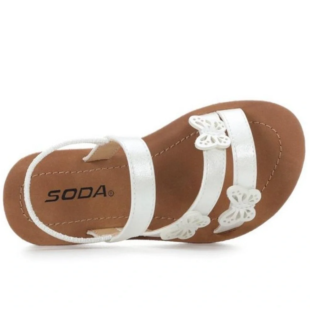Girls' Soda Toddler & Little Kid Butterfly Sandals 5.5